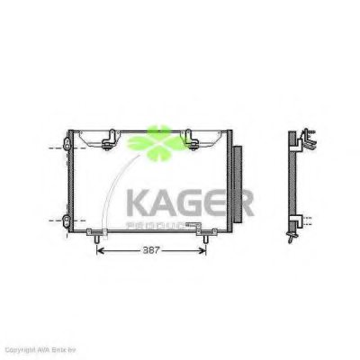 KAGER 94-5357 Condenser, air conditioning